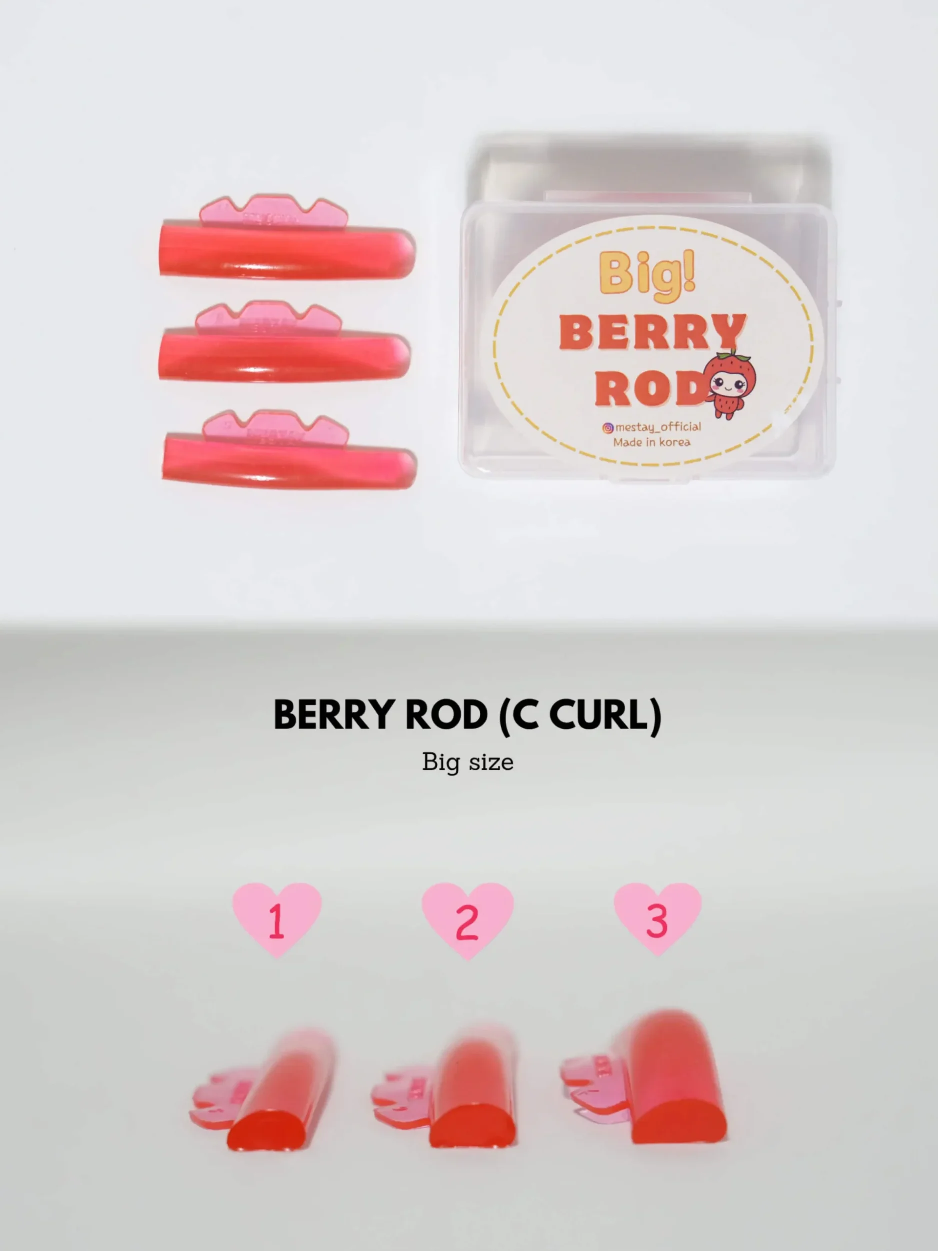 Mestay Big Berry Rod – übergrosser C-Curl Lash-Lifting-Rod brow lash world 1 Mestay Big Berry Rod übergrosser C-Curl